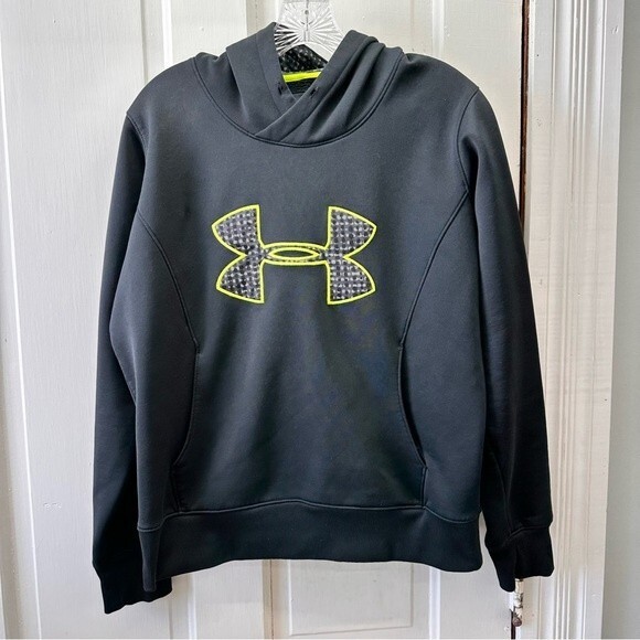 Under Armour semi fitted cold gear hooded sweatshirt hoodie women's medium - Picture 1 of 5